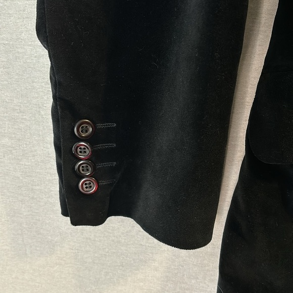 Kimo Men's Black Cotton Sport Coat Blazer Jacket Holiday - Picture 4 of 8